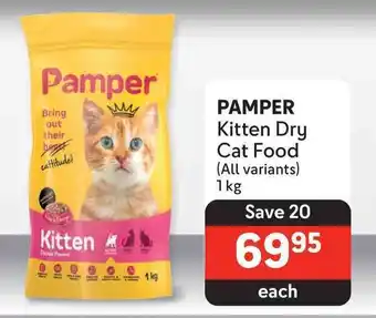 Makro PAMPER Kitten Dry Cat Food (All variants) 1kg offer