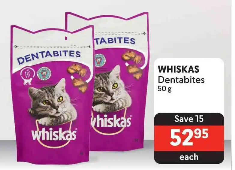 WHISKAS Dentabites 50g offer at Makro