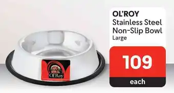 Makro OL'ROY Stainless Steel Non-Slip Bowl Large offer