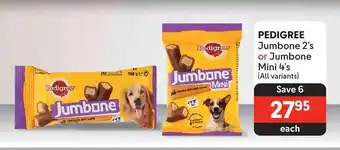 Makro PEDIGREE Jumbone 2's or Jumbone Mini 4's offer