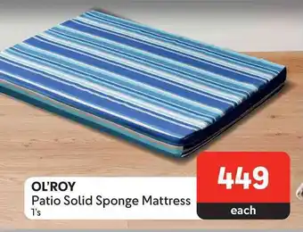 Makro OL'ROY Patio Solid Sponge Mattress offer