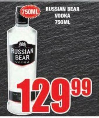 Boxer Russian Bear Vodka 750ml offer