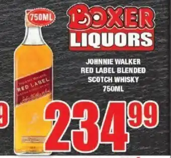 Boxer Johnnie Walker Red Label Scotch Whisky 750ml offer