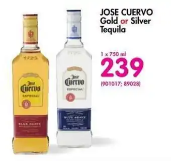 Makro’s liquor Jose Cuervo Gold or Silver Tequila 750ml offer