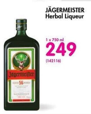 Makro’s liquor Jagermeister Herbal Liqueur 750ml offer