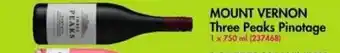 Makro’s liquor Mount Vernon Three Peaks Pinotage 750ml offer