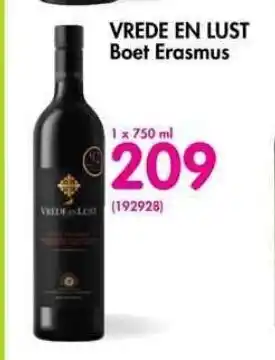 Vrede En Lust Boet Eramus 750ml