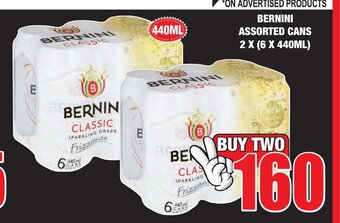 Boxer Liquors Bernini Assorted Cans 2 x (6x440ml) offer