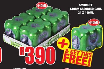Boxer Liquors Smirnoff Storm Assorted Cans 24 x 440ml offer