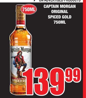 Boxer Liquors Captain Morgan Original Spiced Gold 750ml offer