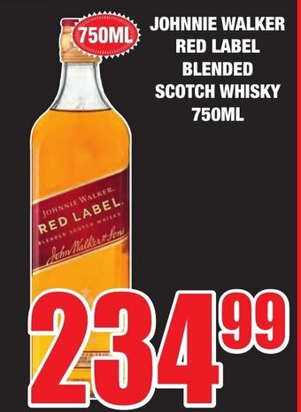 Boxer Liquors Johnnie Walker Red Label Blended Scotch Whisky 750ml offer