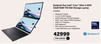 Incredible Connection ASUS Zenbook Duo Intel Core Ultra 9-185H 32GB RAM 1TB SSD Storage Laptop offer