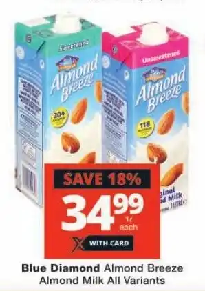 Blue Diamond Almond Breeze Almond Milk All Variants