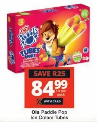 Ola Paddle Pop Ice Cream Tubes