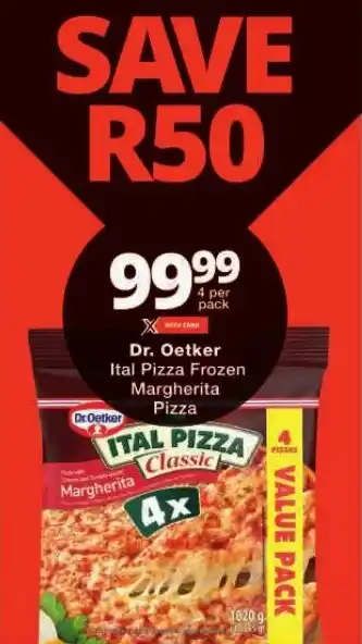 Checkers Dr. Oetker Ital Pizza Frozen Margherita Pizza offer