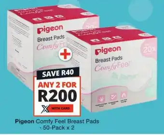 Checkers Pigeon Comfy Feel Breast Pads 50-Pack x 2 offer