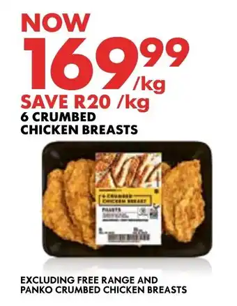 Woolworths 6 CRUMBED CHICKEN BREASTS offer