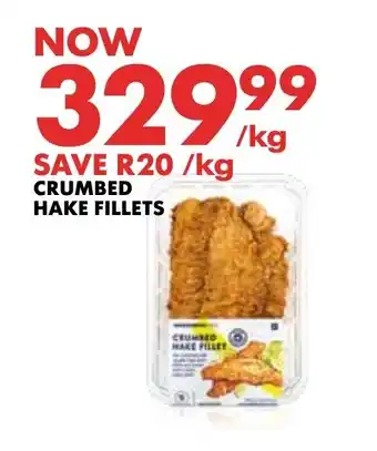 Woolworths CRUMBED HAKE FILLETS offer