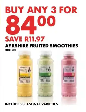 Woolworths AYRSHIRE FRUITED SMOOTHIES 300ml offer