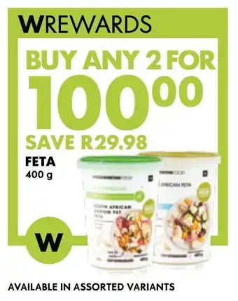 Woolworths FETA 400g offer