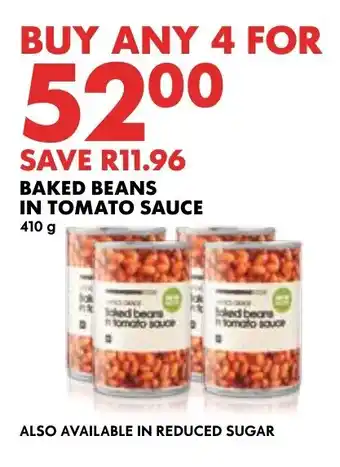 Woolworths BAKED BEANS IN TOMATO SAUCE 410g offer