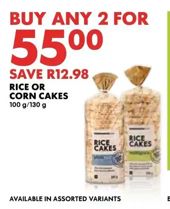 Woolworths RICE OR CORN CAKES offer