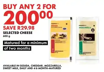Woolworths SELECTED CHEESE 600g offer