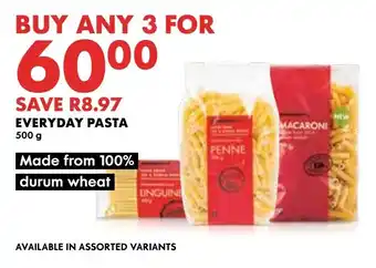Woolworths EVERYDAY PASTA 500g offer