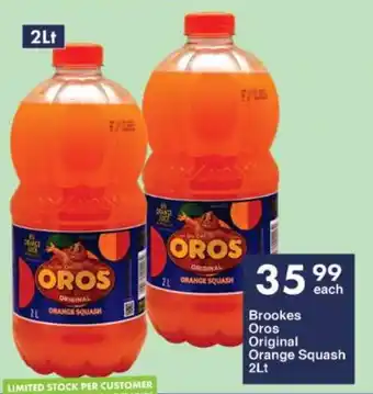 President Hyper Brookes Oros Original Orange Squash 2Lt offer