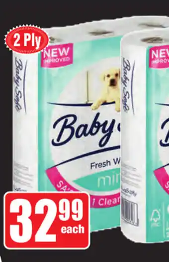 Boxer Superstores Baby Soft Mini 2 Ply 200 Sheets Toilet Tissue 9's offer