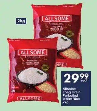 President Hyper Allsome Long Grain Parboiled White Rice 2kg offer