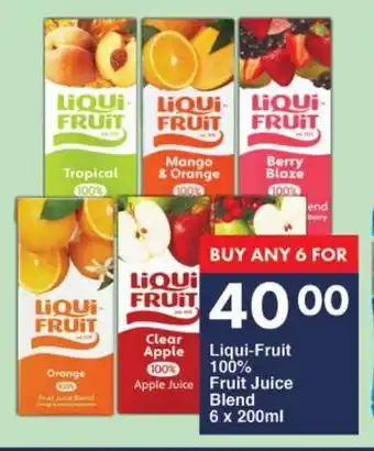 President Hyper Liqui-Fruit 100% Fruit Juice Blend 6 x 200ml offer