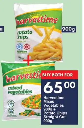 Harvestime Mixed Vegetables 900g + Potato Chips Straight Cut 900g