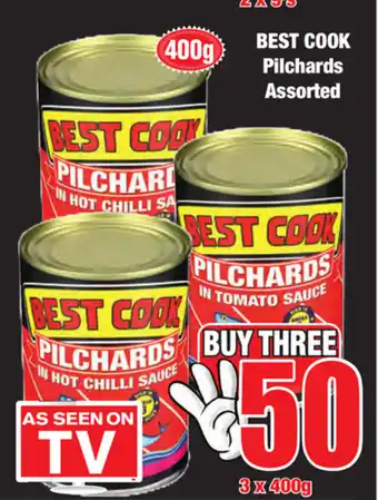 Boxer Superstores Best Cook Pilchards Assorted 3x400g offer