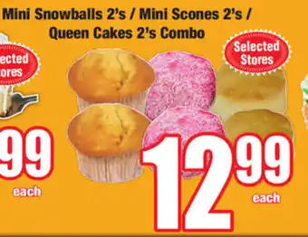 Boxer Superstores Mini Snowballs 2's Mini Scones 2's/ Queen Cakes 2's Combo offer