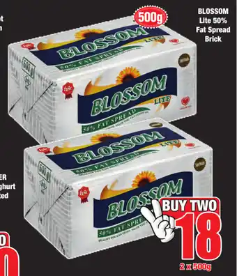 Blossom Lite 50% Fat Spread Brick 2x500g