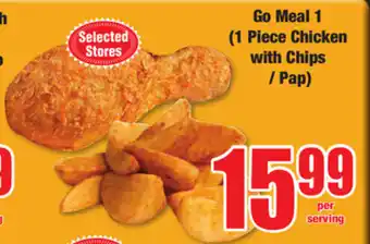 Boxer Superstores Go Meal 1 (1Piece Chicken with Chips/Pap) offer