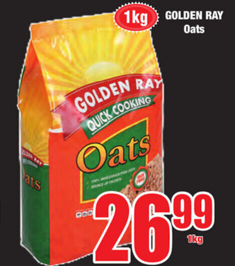 Boxer Superstores Golden Ray Oats 1kg offer