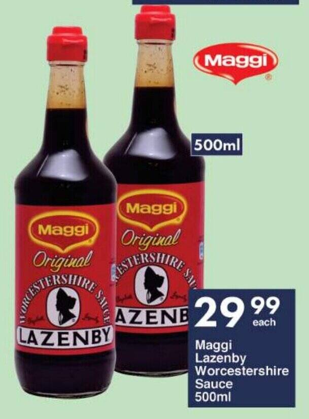 Maggi Lazenby Worcestershire Sauce 500ml offer at President Hyper