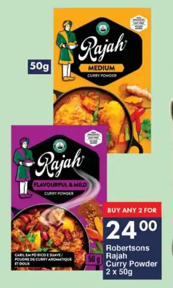 President Hyper Robertsons Rajah Curry Powder 2 x 50g offer