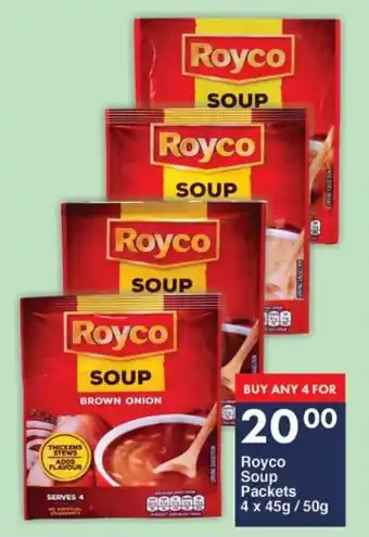 President Hyper Royco Soup Packets 4 x 45g/50g offer