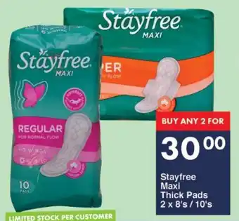 President Hyper Stayfree Maxi Thick Pads offer