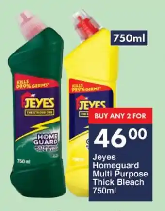 President Hyper Jeyes Homeguard Multi Purpose Thick Bleach 750ml offer