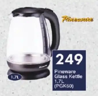 President Hyper Pineware Glass Kettle 1.7L (PGK60) offer
