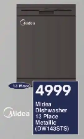 Midea Dishwasher 13 Place Metallic (DW143STS)