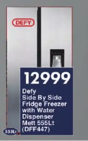 President Hyper Defy Side By Side Fridge Freezer with Water Dispenser Mett 555Lt (DFF447) offer