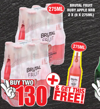 Boxer Superstores Brutal Fruit Ruby Apple NRB 2x (6x275ml) offer