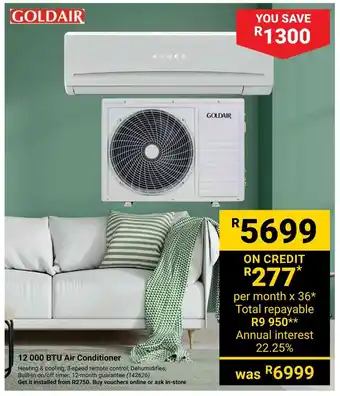 Builders Warehouse GOLDAIR 12 000 BTU Air Conditioner offer