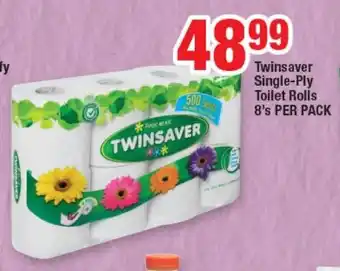 OK Foods Twinsaver Single-Ply Toilet Rolls 8's PER PACK offer
