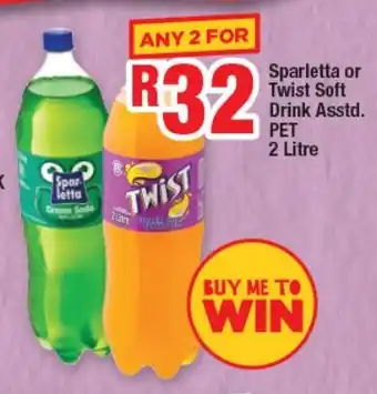 OK Foods Sparletta or Twist Soft Drink Asstd. 2 Litre offer